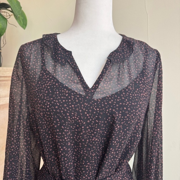 CAbi Prowl Dress 2 Piece Animal Leopard Print Belted Womens Size S Knee Length - Picture 5 of 16